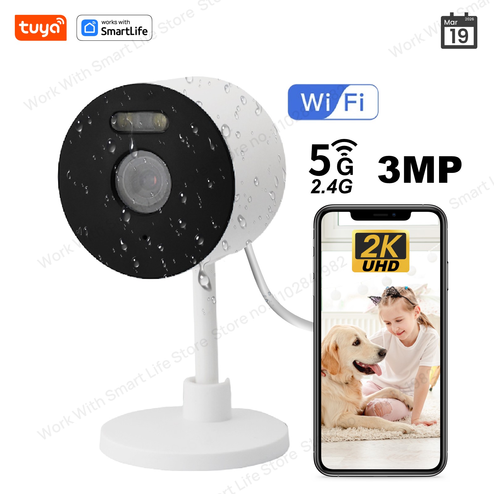 Smart Home Camera Ezviz - 3MP HD Tuya Akıllı Ev İçi/Dış