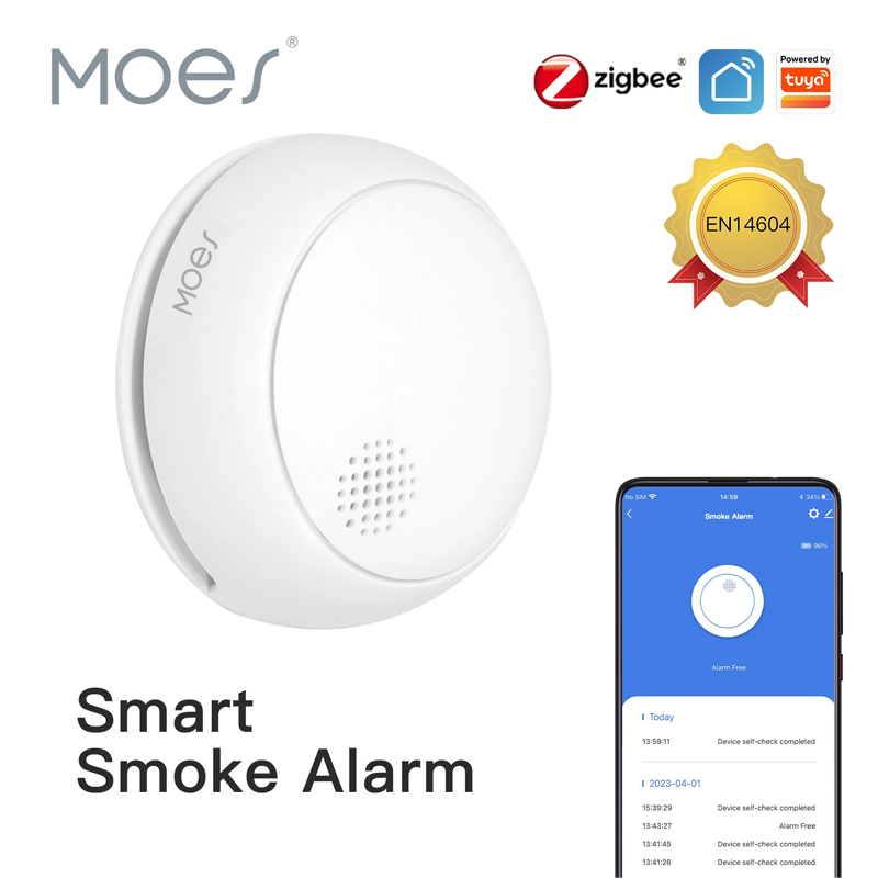 Smart Home Kitchen - MOES ZigBee Akıllı Kablosuz Duman Dedektörü