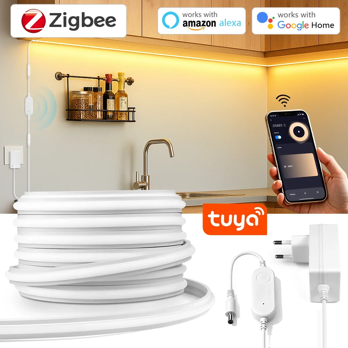 Smart Home Kitchen - Zigbee 3.0 24V Neon LED Şerit