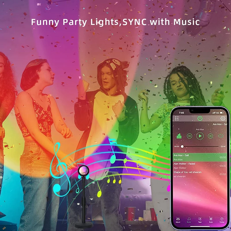 Akıllı LED Sunset lamba renkli - Smart Home Room incelemesi ve fiyatı