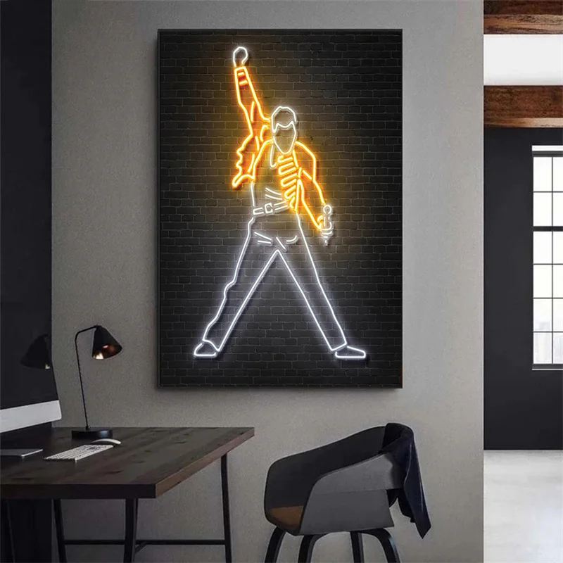 Soyut Neon Rapçi Yıldızı Poste - Smart Home Room incelemesi ve fiyatı